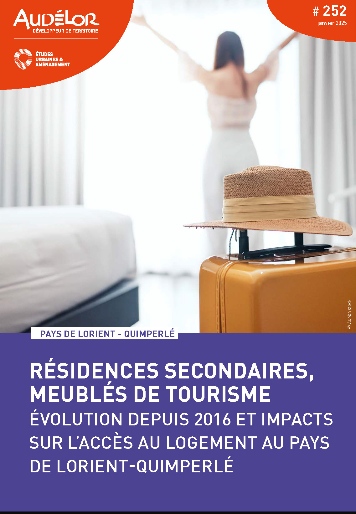 Résidences secondaires, meublés de tourisme. Évolution depuis 2016 et impacts sur l’accès au logement au pays de Lorient-Quimperlé. Communication AudéLor n°252, janvier 2025